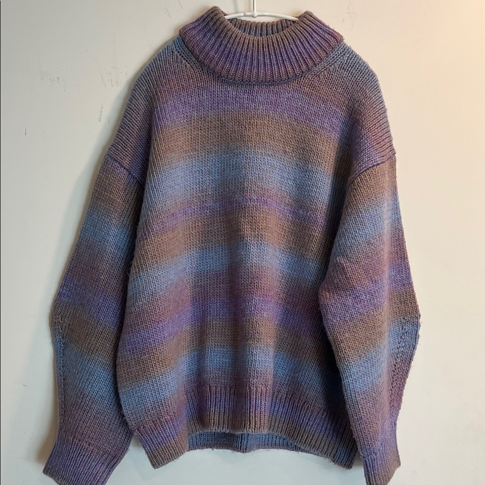 COS Multicolor Striped Turtleneck Sweater
